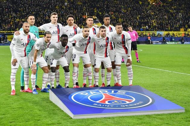 Dortmund, Signal Iduna Park, 18.02.20, Champions League: Borussia Dortmund - Paris Saint Germain Mannschaftsfoto,Gruppenfoto Paris Champions League: Borussia Dortmund - Paris Saint Germain Dortmund Copyright: xEibner-Pressefotox EP_eer