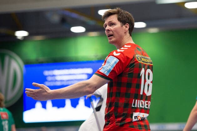 Lübbecke, Deutschland 20.02.2020: 1. Handball-Bundesliga - 2019 2020 - GWD Minden vs. Füchse Berlin Hans Lindberg (Berlin) Lübbecke Nordrhein-Westfalen Deutschland Kreissporthalle