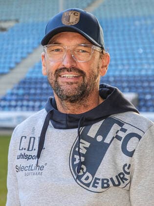 Cheftrainer Claus-Dieter Wollitz 1.FC Magdeburg 3.Liga Saison 2019-20