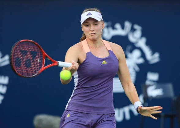 Elena Rybakina (KAZ) Tennis - Dubai Tennis Championships 2020 - WTA, Tennis Damen - Dubai Duty Free Tennis Stadium - Dubai - - United Arab Emirates - 21 February 2020. Copyright: xJuergenxHasenkopfx
