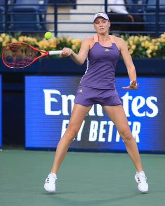 Elena Rybakina (KAZ) Tennis - Dubai Tennis Championships 2020 - WTA, Tennis Damen - Dubai Duty Free Tennis Stadium - Dubai - - United Arab Emirates - 21 February 2020. Copyright: xJuergenxHasenkopfx