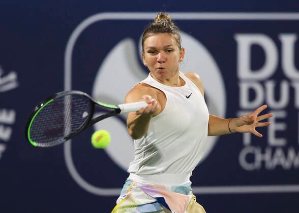 Simona Halep (ROU) Tennis - Dubai Tennis Championships 2020 - WTA, Tennis Damen - Dubai Duty Free Tennis Stadium - Dubai - - United Arab Emirates - 21 February 2020. Copyright: xJuergenxHasenkopfx
