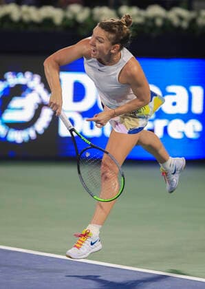 Simona Halep (ROU) Tennis - Dubai Tennis Championships 2020 - WTA, Tennis Damen - Dubai Duty Free Tennis Stadium - Dubai - - United Arab Emirates - 21 February 2020. Copyright: xJuergenxHasenkopfx
