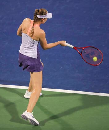 Elena Rybakina (KAZ) Tennis - Dubai Tennis Championships 2020 - WTA, Tennis Damen - Dubai Duty Free Tennis Stadium - Dubai - - United Arab Emirates - 22 February 2020. Copyright: xJuergenxHasenkopfx