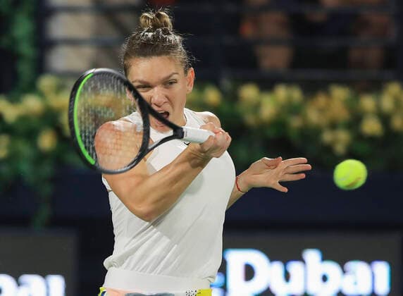 Simona Halep Tennis - Dubai Tennis Championships 2020 - WTA, Tennis Damen - Dubai Duty Free Tennis Stadium - Dubai - - United Arab Emirates - 22 February 2020. Copyright: xJuergenxHasenkopfx