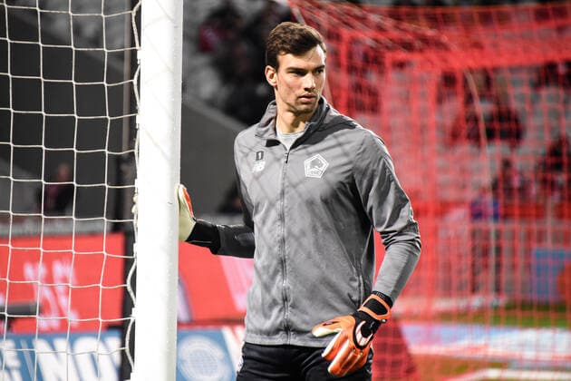 Leo Jardim ( 1 - LOSC ) - Echauffement FOOTBALL : Lille OSC vs Toulouse FC - Ligue 1 - Lille - 22 02 2020 FedericoPestellini Panoramic 