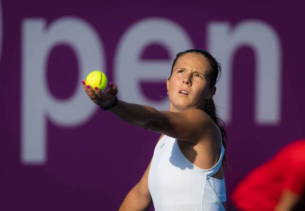 February 22, 2020, Doha, QATAR: Daria Kasatkina of Russia in action during qualifications at the 2020 Qatar Total Open WTA, Tennis Damen Premier 5 tennis tournament 2020 Qatar Total Open, Tennis, Doha, Qatar, Feb 22 - ZUMAa181 20200222_zaa_a181_124 Copyright: xRobxPrangex