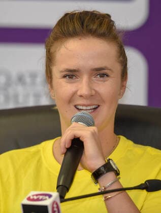 (200223) -- DOHA, Feb. 23, 2020 (Xinhua) -- Elina Svitolina of Ukraine attends a press conference, PK, Pressekonferenz prior to the 2020 WTA, Tennis Damen Qatar Open tennis tournament in Doha, Qatar, Feb. 23, 2020. (Photo by Nikku Xinhua) (SP)QATAR-DOHA-TENNIS-WTA QATAR OPEN 