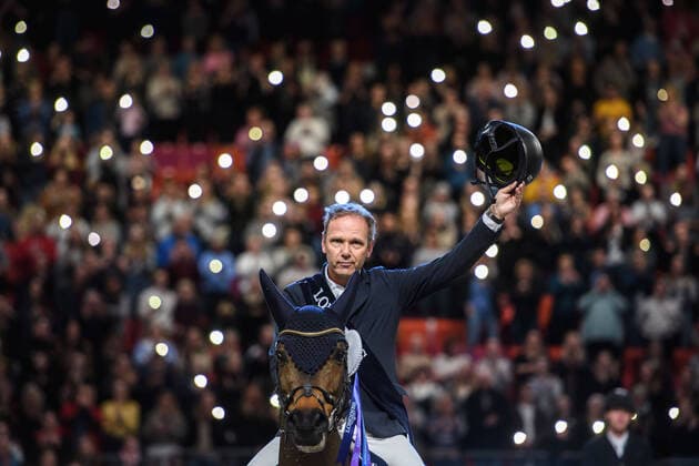 2020 Bilder des Jahres, Sport 02 Februar Sport Themen der Woche KW08 200223 Geir Gulliksen of Norway on horse Vdl Groep Quatro celebrates after winning the FEI Jumping World Cup during Gothenburg Horse Show on February 23, 2020 in Gothenburg. *** 200223 Geir Gulliksen of Norway on horse Vdl Groep Quatro celebrates after winning the FEI Jumping World Cup during Gothenburg Horse Show on February 23, 2020 in Gothenburg,  Copyright: DANIELxSTILLER BB200223DS016