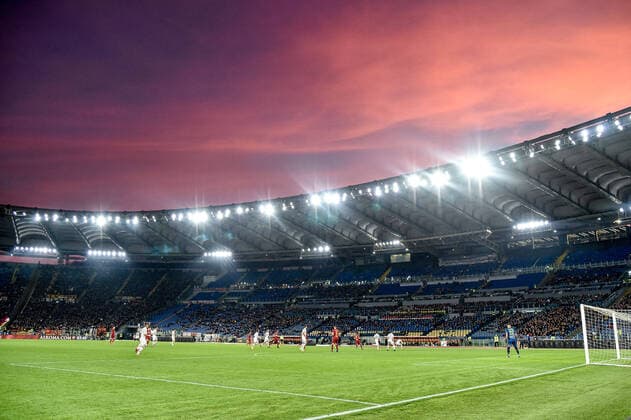 Sport Themen der Woche KW08 Sport Bilder des Tages Fußball, AS Rom - US Lecce Sunset during the Serie A match between Roma and Lecce at Stadio Olimpico, Rome, Italy on 23 February 2020. Copyright: xGiuseppexMaffiax 26470005