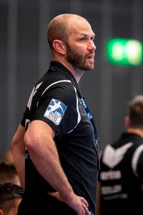 Friesenheim, Deutschland 23. Februar 2020: HBL - 19 20 - Die Eulen Ludwigshafen vs. MT Melsungen Trainer Heiko Grimm (Melsungen) Ludwigshafen-Friesenheim Friedrich-Ebert-Halle Baden-Württemberg Deutschland