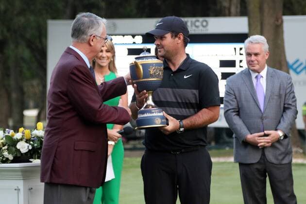 February 23, 2020: EUM20200223DEP48.JPG .CIUDAD DE MEXICO. GolfWGC Mexico.- 23 de febrero de 2020. El golfista estadounidense Patrick Reed recibe el trofeo de ganador del World Golf Championships Mexico, en el club de golf Chapultepec. Foto: Agencia EL UNIVERSALCarlos MejiaEELG Latin News: February 23, 2020 Copyright: xElxUniversalx