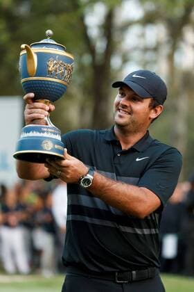 The American Patrick Reed celebrates the first place in the PGA, Golf Herren World Tour Championship at the Chapultepec Golf Club in Mexico City, Mexico 23 February 2020. The American Patrick Reed chained three birdies in the last four holes and signed on Sunday a 67-stroke card to conquer the World Golf Championship of Mexico, in which the Spanish Jon Rahm finished third. Patrick Reed wins in Mexico and Spaniard Jon Rahm is third !ACHTUNG: NUR REDAKTIONELLE NUTZUNG!  Copyright: xJoséxMéndezx(es-ES)x AME6665 97255109st