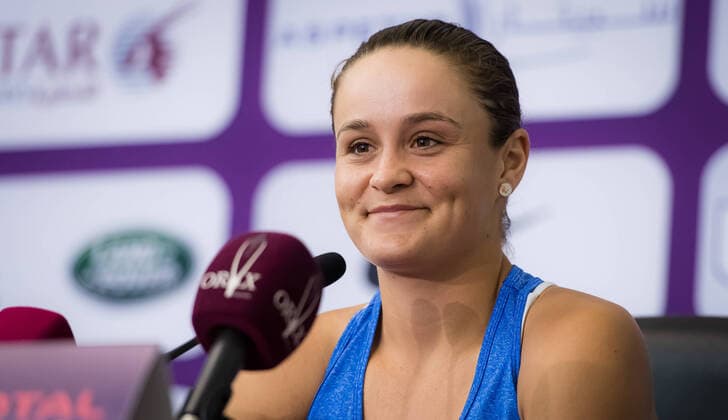 February 23, 2020, Doha, QATAR: Ashleigh Barty of Australia talks to the media during All Access Hour at the 2020 Qatar Total Open WTA, Tennis Damen Premier 5 tennis tournament 2020 Qatar Total Open, Tennis, Doha, Qatar, Feb 23 - ZUMAa181 20200223_zaa_a181_139 Copyright: xRobxPrangex