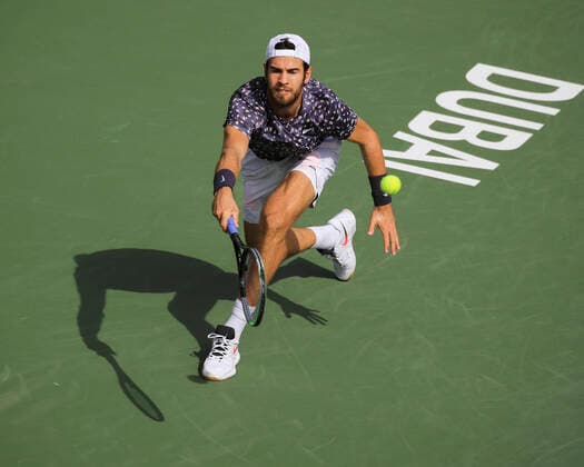 Karen Khachanov Tennis - Dubai Duty Free Tennis Championships - ATP, Tennis Herren - Dubai Duty Free Tennis Stadium - Dubai - - United Arab Emirates - 24 February 2020. Copyright: xJuergenxHasenkopfx