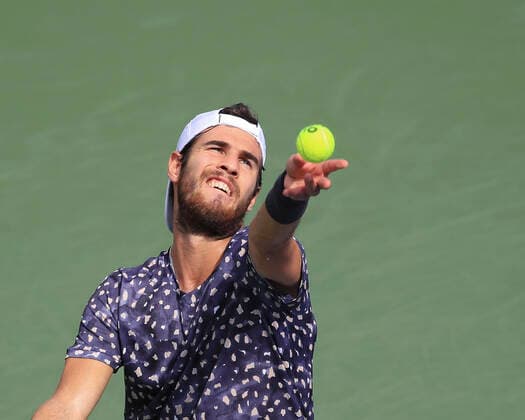 Karen Khachanov Tennis - Dubai Duty Free Tennis Championships - ATP, Tennis Herren - Dubai Duty Free Tennis Stadium - Dubai - - United Arab Emirates - 24 February 2020. Copyright: xJuergenxHasenkopfx