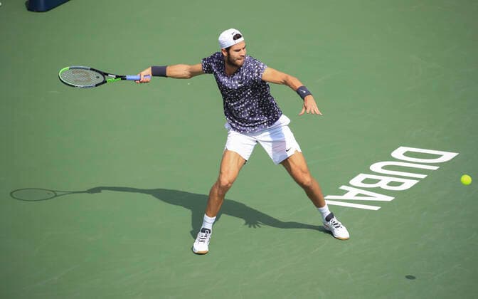 Karen Khachanov Tennis - Dubai Duty Free Tennis Championships - ATP, Tennis Herren - Dubai Duty Free Tennis Stadium - Dubai - - United Arab Emirates - 24 February 2020. Copyright: xJuergenxHasenkopfx