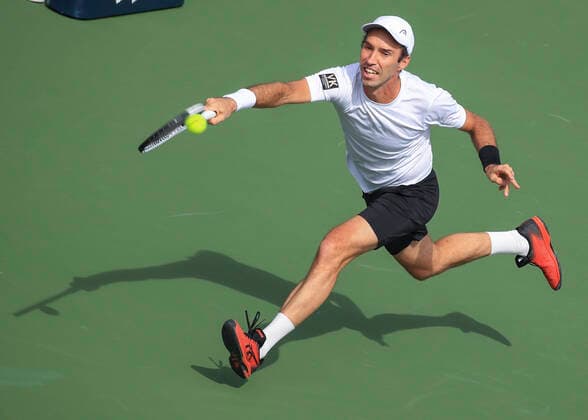 Mikhail Kukushkin Tennis - Dubai Duty Free Tennis Championships - ATP, Tennis Herren - Dubai Duty Free Tennis Stadium - Dubai - - United Arab Emirates - 24 February 2020. Copyright: xJuergenxHasenkopfx