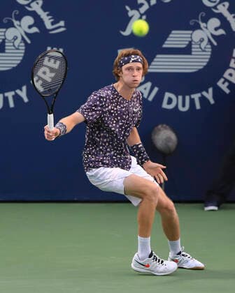 Andrey Rublev Tennis - Dubai Duty Free Tennis Championships - ATP, Tennis Herren - Dubai Duty Free Tennis Stadium - Dubai - - United Arab Emirates - 24 February 2020. Copyright: xJuergenxHasenkopfx