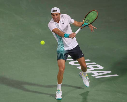 Malek Jaziri Tennis - Dubai Duty Free Tennis Championships - ATP, Tennis Herren - Dubai Duty Free Tennis Stadium - Dubai - - United Arab Emirates - 24 February 2020. Copyright: xJuergenxHasenkopfx