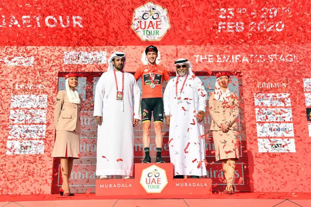 2020 Bilder des Jahres, Sport 02 Februar Sport Themen der Woche KW09 Sport Bilder des Tages Photo LaPresse - Massimo Paolone February 25, 2020 Dubai (United Arab Emirates) Cycling UAE Tour 2020 - The Emirates Stage 3 - From Al Qudra Cycle Track to Jebel Hafeet - 114,33 miles In the pic: YATES Adam(GBR)(MITCHELTON - SCOTT)  Copyright: xLaPresse xMassimoxPaolonex