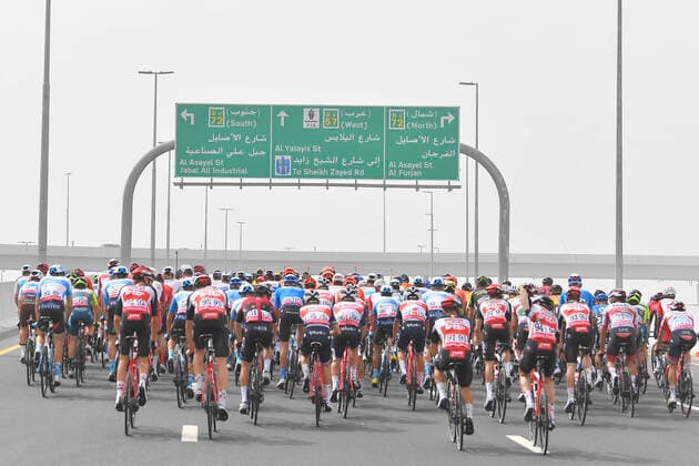 Photo LaPresse - Fabio Ferrari February 26, 2020 Dubai (United Arab Emirates) Cycling UAE Tour 2020 - Emirates NBD Stage 4 - From Zabeel Park to Dubai City Walk - 107,50 miles In the pic: during the race  Copyright: xLaPresse xFabioxFerrarix