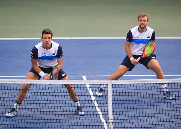 Andreas Mies und Kevin Krawietz (GER), Doppel Tennis - Dubai Duty Free Tennis Championships - ATP, Tennis Herren - Dubai Duty Free Tennis Stadium - Dubai - - United Arab Emirates - 26 February 2020. Â Copyright: xJuergenxHasenkopfx