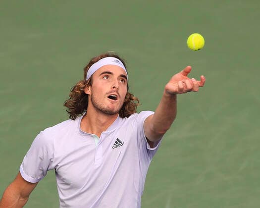 Stefanos Tsitsipas Tennis - Dubai Duty Free Tennis Championships - ATP, Tennis Herren - Dubai Duty Free Tennis Stadium - Dubai - - United Arab Emirates - 26 February 2020. Â Copyright: xJuergenxHasenkopfx