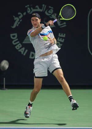Sport Bilder des Tages Jan-Lennard Struff (GER) Tennis - Dubai Duty Free Tennis Championships - ATP, Tennis Herren - Dubai Duty Free Tennis Stadium - Dubai - - United Arab Emirates - 26 February 2020. Â Copyright: xJuergenxHasenkopfx
