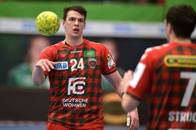 20-02-2020 pmk NC111270 Handball Herren Bundesliga Saison 2019 2020 Fuechse Berlin Frederik SIMAK (24) FuechseBerlin