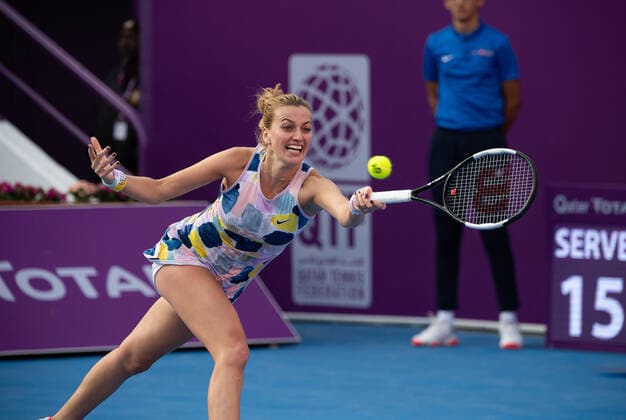 WTA, Tennis Damen Qatar TOTAL Open 2020 Doha Petra Kvitova (CZE) WTA Qatar TOTAL Open 2020