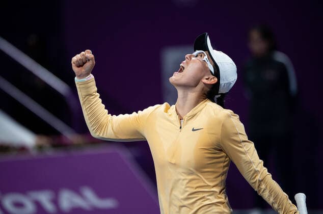 Sport Bilder des Tages WTA, Tennis Damen Qatar TOTAL Open 2020 Doha Saisai Zheng (CHN) WTA Qatar TOTAL Open 2020