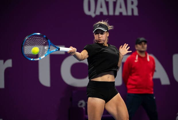 WTA, Tennis Damen Qatar TOTAL Open 2020 Doha Yulia Putintseca (KAZ) WTA Qatar TOTAL Open 2020