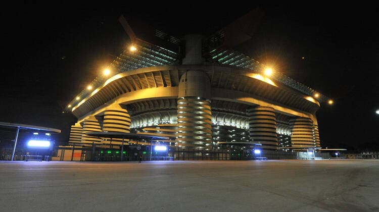 IPP20200227 Football - soccer: UEFA Europa League 2019 2020, Inter Mailand - Ludogorez Rasgrad, l esterno dello stadio Giuseppe Meazza San Siro (Verwendung nur in Deutschland - GERMANY ONLY) *** IPP20200227 Football soccer UEFA Europa League 2019 2020, Inter Milan Ludogorez Rasgrad, l esterno dello stadio Giuseppe Meazza San Siro Use only in Germany GERMANY ONLY 