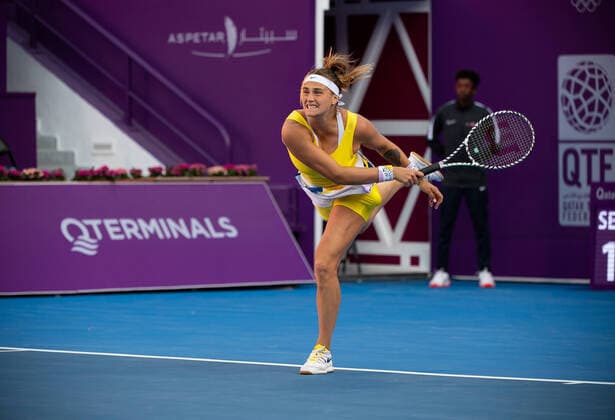 WTA, Tennis Damen Qatar TOTAL Open 2020 Doha Aryna Sabalenka (BLR) WTA Qatar TOTAL Open 2020