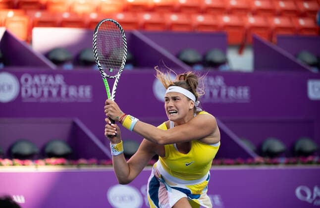 WTA, Tennis Damen Qatar TOTAL Open 2020 Doha Aryna Sabalenka (BLR) WTA Qatar TOTAL Open 2020
