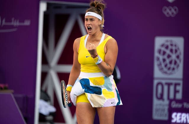 WTA, Tennis Damen Qatar TOTAL Open 2020 Doha Aryna Sabalenka (BLR) WTA Qatar TOTAL Open 2020