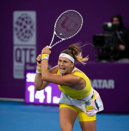 WTA, Tennis Damen Qatar TOTAL Open 2020 Doha Aryna Sabalenka (BLR) WTA Qatar TOTAL Open 2020
