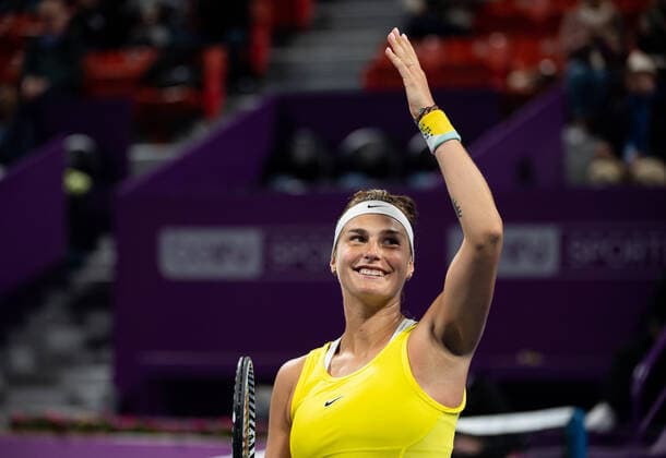 WTA, Tennis Damen Qatar TOTAL Open 2020 Doha Aryna Sabalenka (BLR) WTA Qatar TOTAL Open 2020
