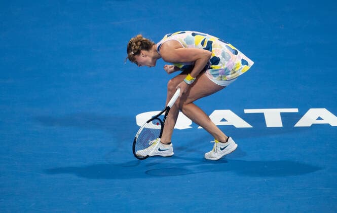 WTA, Tennis Damen Qatar TOTAL Open 2020 Doha Petra Kvitova (CZE) WTA Qatar TOTAL Open 2020