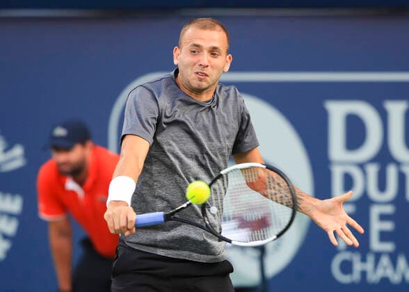 Daniel Evans (GBR) Tennis - Dubai Duty Free Tennis Championships - ATP, Tennis Herren - Dubai Duty Free Tennis Stadium - Dubai - - United Arab Emirates - 28 February 2020. Â Copyright: xJuergenxHasenkopfx