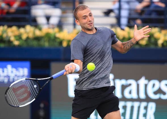 Daniel Evans (GBR) Tennis - Dubai Duty Free Tennis Championships - ATP, Tennis Herren - Dubai Duty Free Tennis Stadium - Dubai - - United Arab Emirates - 28 February 2020. Â Copyright: xJuergenxHasenkopfx
