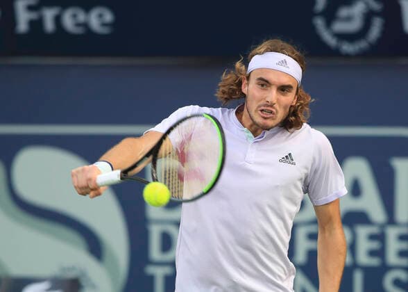 Stefanos Tsitsipas Tennis - Dubai Duty Free Tennis Championships - ATP, Tennis Herren - Dubai Duty Free Tennis Stadium - Dubai - - United Arab Emirates - 28 February 2020. Â Copyright: xJuergenxHasenkopfx