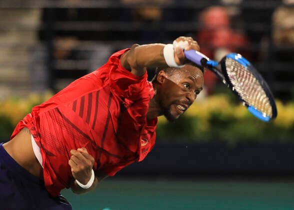 Gael Monfils Tennis - Dubai Duty Free Tennis Championships - ATP, Tennis Herren - Dubai Duty Free Tennis Stadium - Dubai - - United Arab Emirates - 28 February 2020. Â Copyright: xJuergenxHasenkopfx