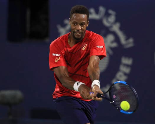 Gael Monfils Tennis - Dubai Duty Free Tennis Championships - ATP, Tennis Herren - Dubai Duty Free Tennis Stadium - Dubai - - United Arab Emirates - 28 February 2020. Â Copyright: xJuergenxHasenkopfx