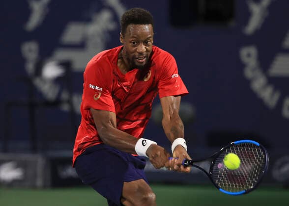Gael Monfils Tennis - Dubai Duty Free Tennis Championships - ATP, Tennis Herren - Dubai Duty Free Tennis Stadium - Dubai - - United Arab Emirates - 28 February 2020. Â Copyright: xJuergenxHasenkopfx