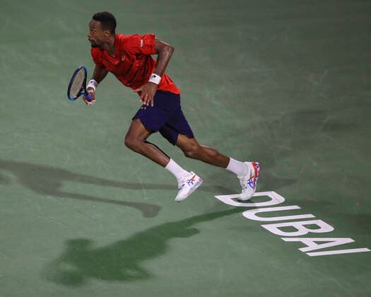 Gael Monfils Tennis - Dubai Duty Free Tennis Championships - ATP, Tennis Herren - Dubai Duty Free Tennis Stadium - Dubai - - United Arab Emirates - 28 February 2020. Â Copyright: xJuergenxHasenkopfx