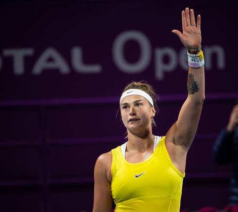 WTA, Tennis Damen Qatar TOTAL Open 2020 Doha Aryna Sabalenka (BLR) WTA Qatar TOTAL Open 2020