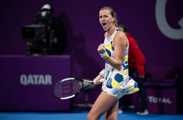 WTA, Tennis Damen Qatar TOTAL Open 2020 Doha Petra Kvitova (CZE) WTA Qatar TOTAL Open 2020