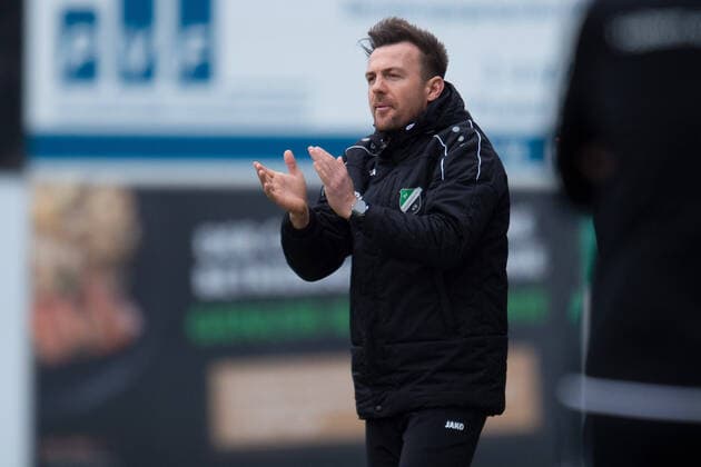 Fußball, Trainerhistorie SV Rödinghausen von 2014 bis heute Rödinghausen, Deutschland 29.02.2020: Regionalliga West - 2019 2020 - SV Rödinghausen vs. TuS Haltern Enrico Maaßen (Trainer Rödinghausen) Rödinghausen Nordrhein-Westfalen Deutschland Häcker Wiehenstadion